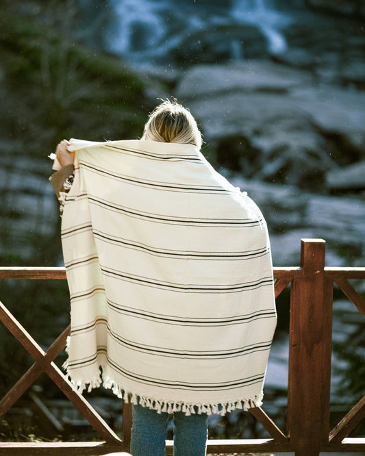 100% Turkish Organic Cotton - Farmhouse Throw Blanket & Bedspread