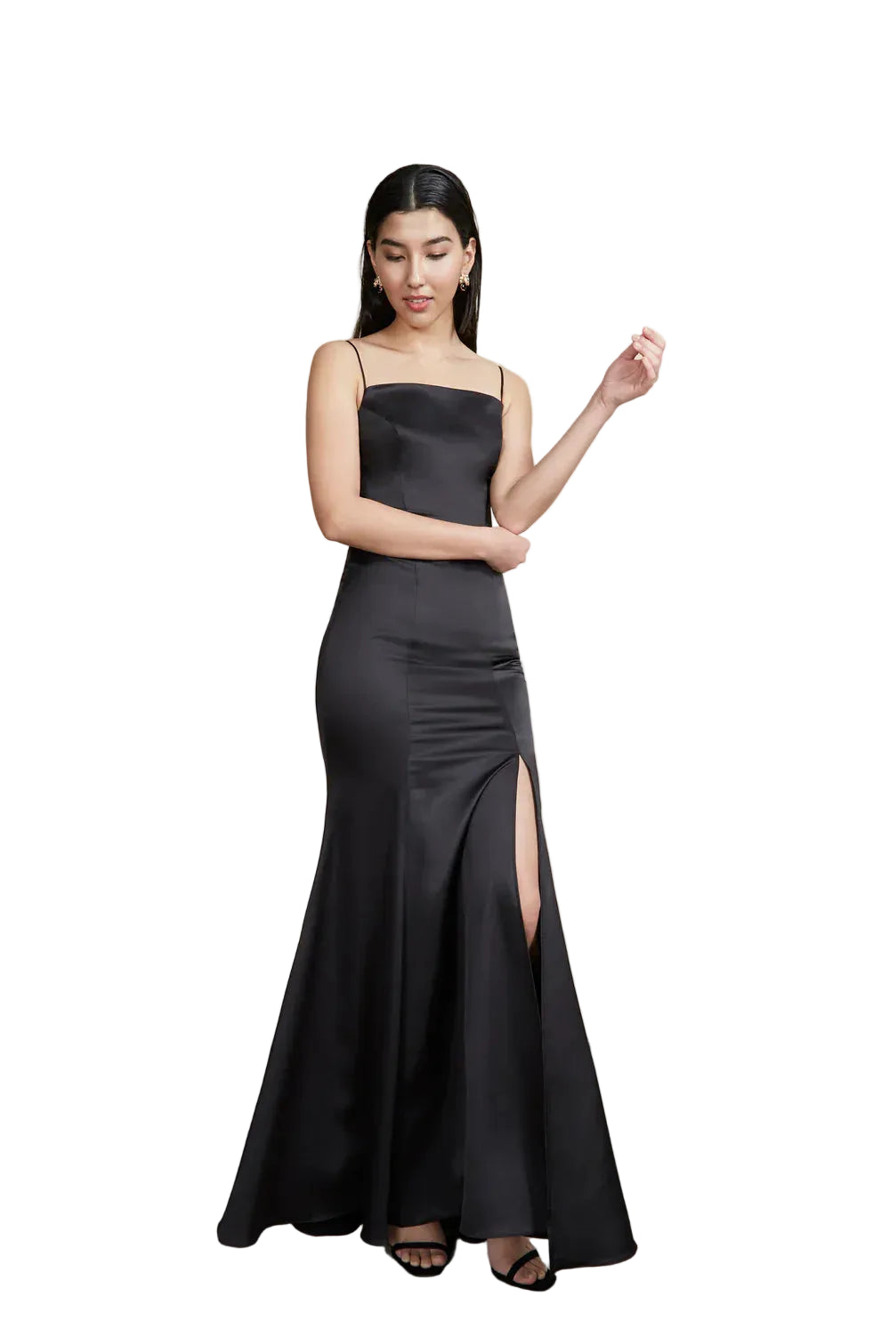 Naomi Gown - Black Satin