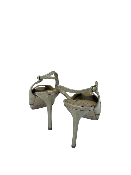 Jimmy Choo Patent Leather Peep-Toe Heels