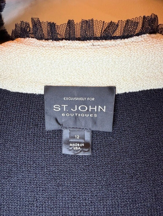 St. John Women's Black and White Jacket