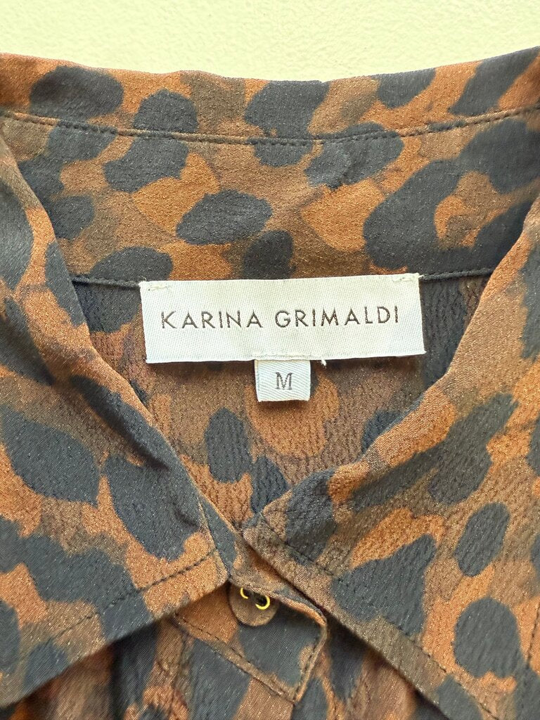Karina Grimaldi Leopard Print Blouse