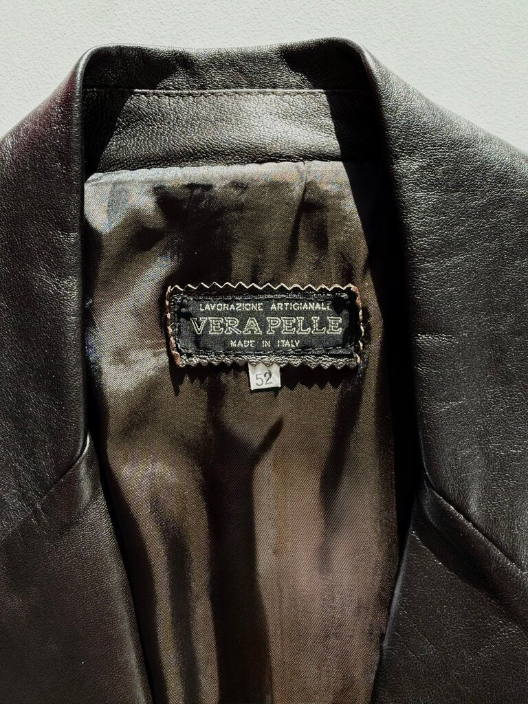 Vera Pelle Men's Leather Blazer