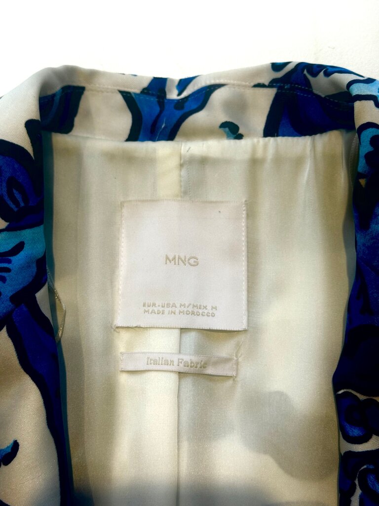 MNG Floral Silk Print Blazer