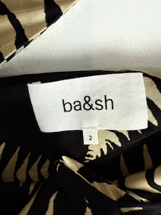 Black and Beige Tropical Print Dress by ba&sh