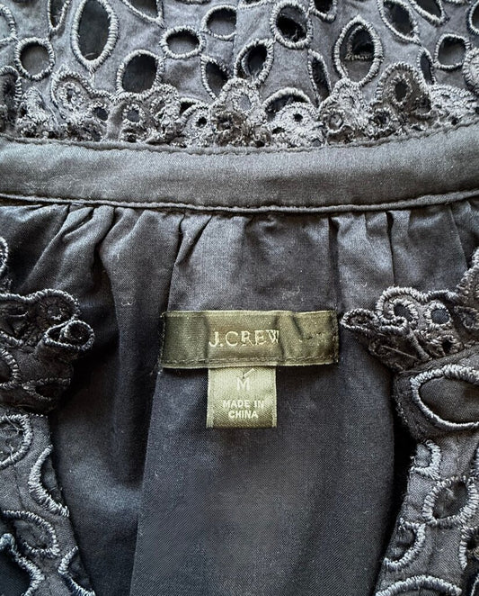 J.Crew Navy Eyelet Dress