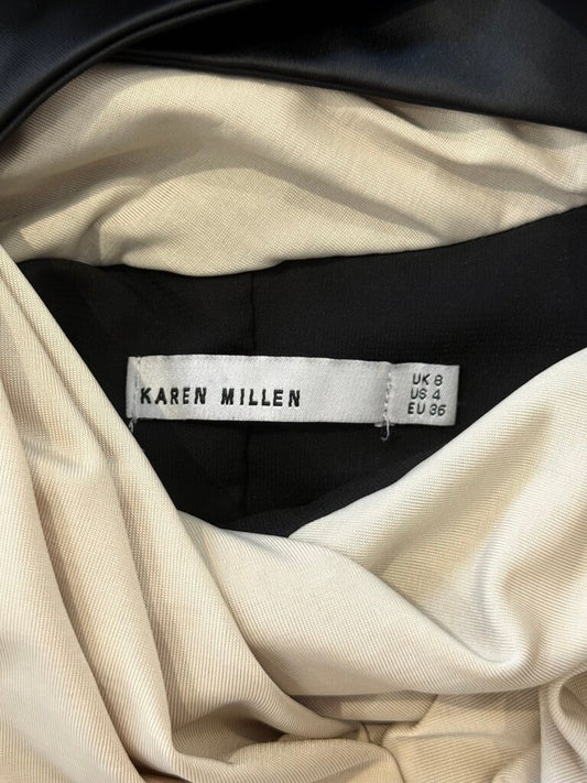 Karen Millen Black and Beige Dress