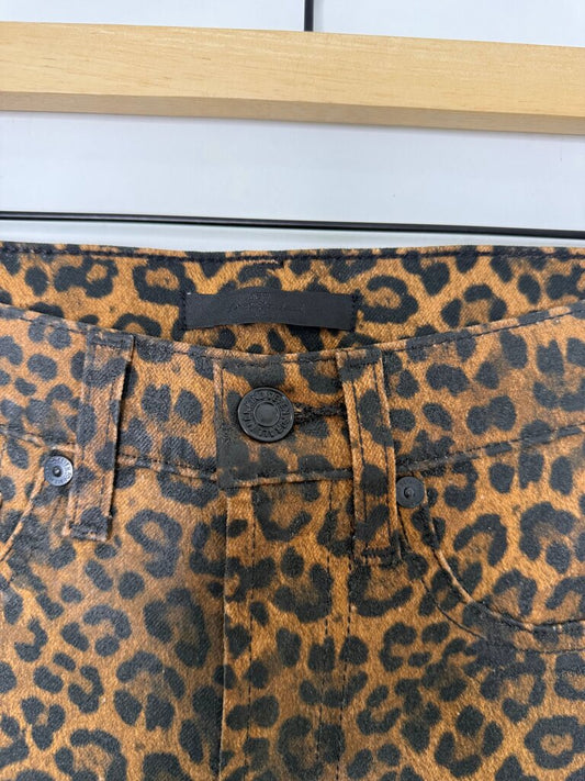 7 For All Mankind Leopard Print Flare Jeans