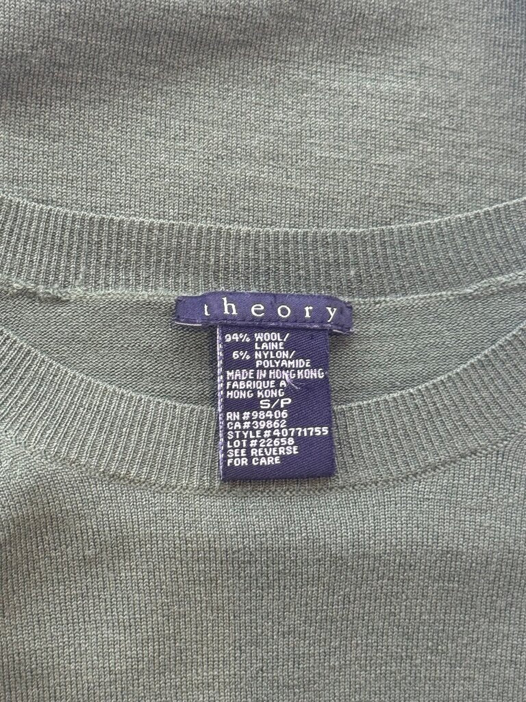Theory Green Long Sleeve Sweater