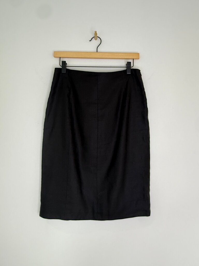 Deux FM Black Puff Sleeve Suit Jacket and Pencil Skirt Set