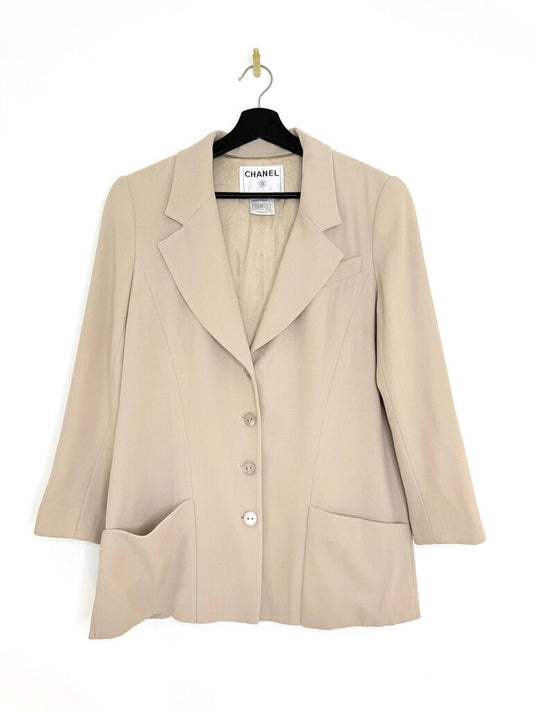 Chanel Women's Beige Blazer and Trousers Set
