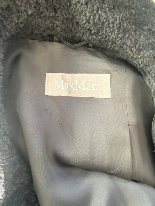 MaxMara Black Fuzzy Coat