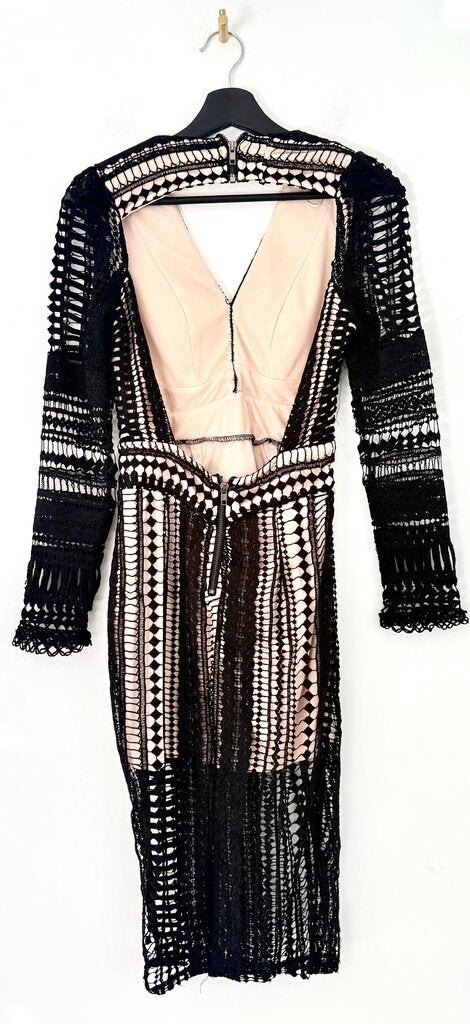 Love Triangle Black Lace Dress