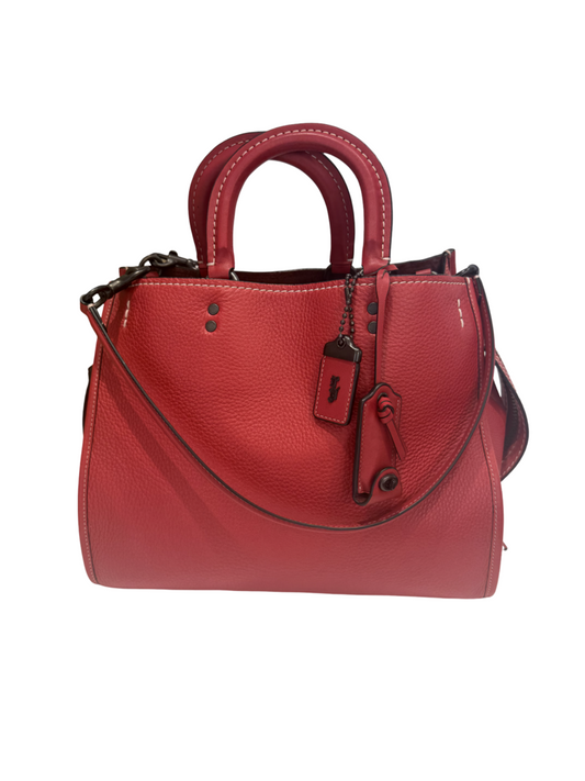 Coach Red Leather Handbag Large
