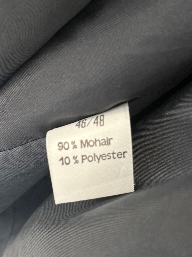 Black Mohair Cardigan with Floral Appliqué