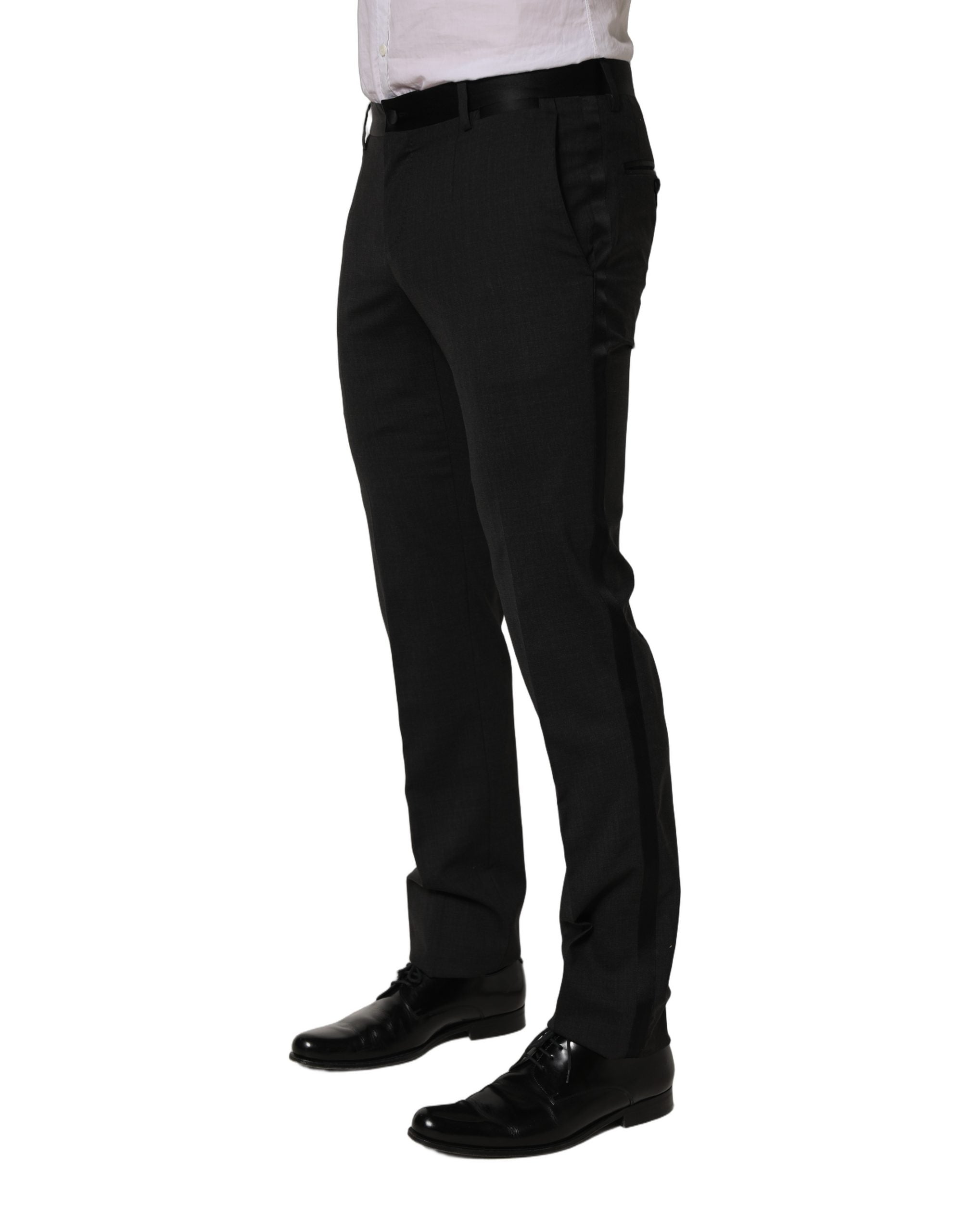 white christmas dresses Dolce & Gabbana Black Cotton Dress Formal Men Trouser Pants
