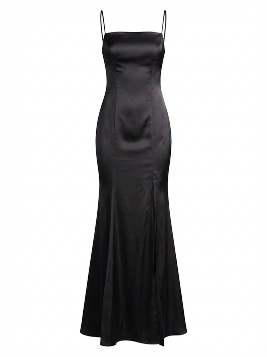 Naomi Gown - Black Satin