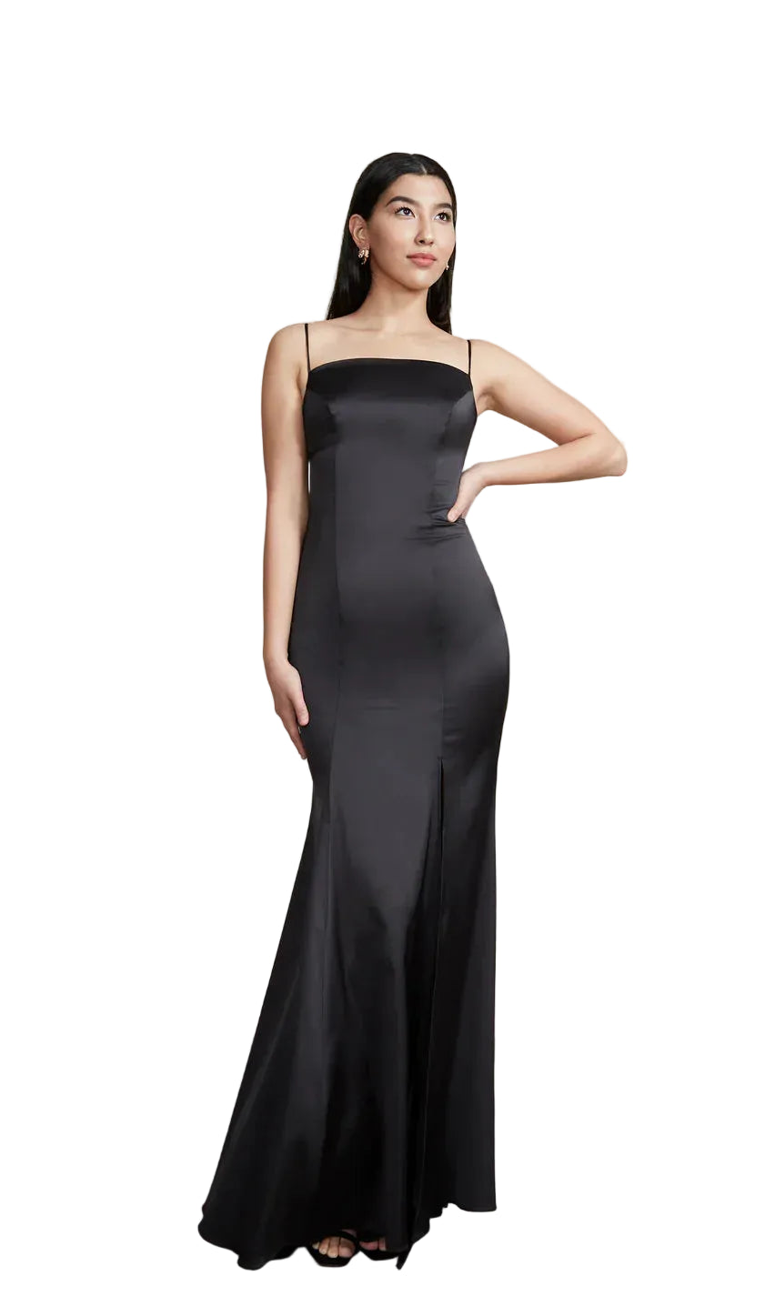 Naomi Gown - Black Satin