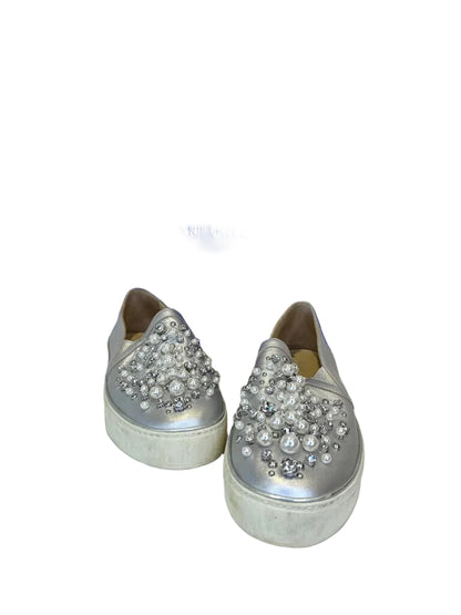 Stuart Weitzman Silver Decorative Slip-On Shoes