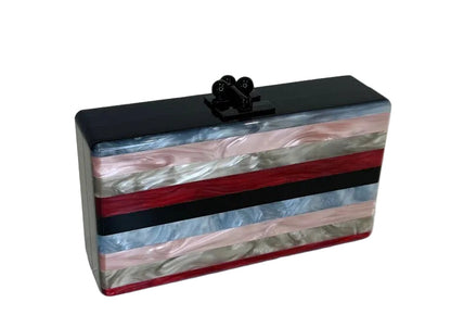 Eddie Parker Striped Clutch Bag