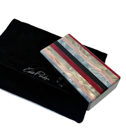 Eddie Parker Striped Clutch Bag