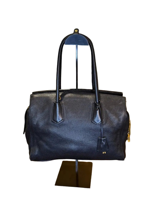 Prada Black Leather Tote Bag