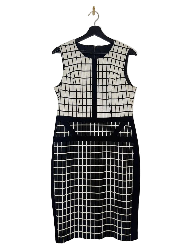 Women's Black and White Checkered Dress