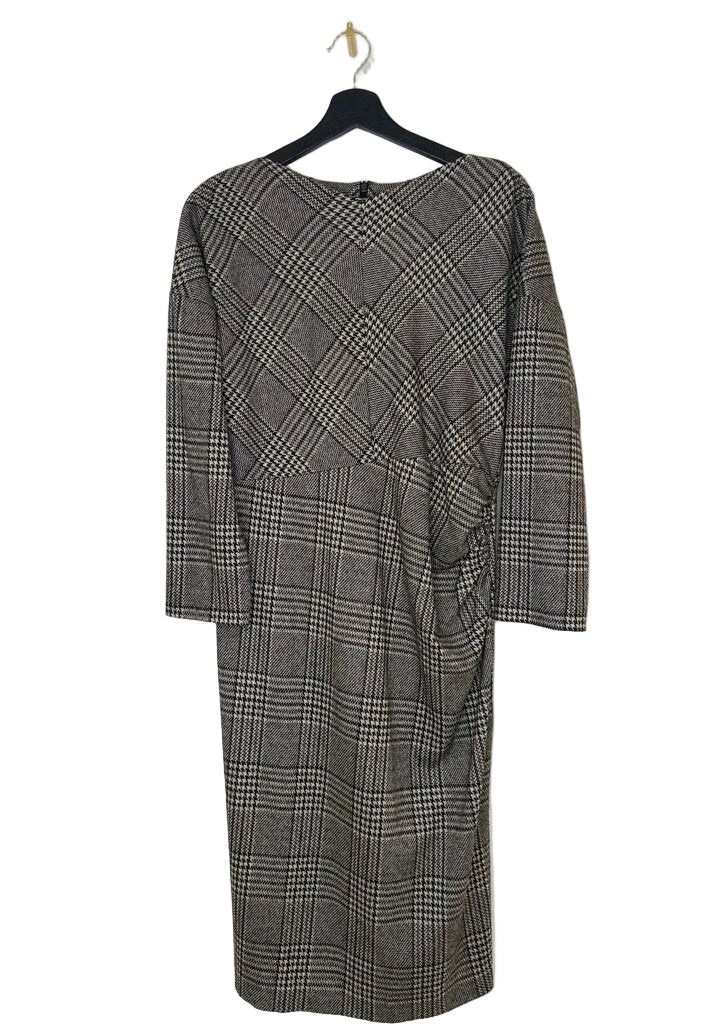 MaxMara Plaid Long Sleeve Dress