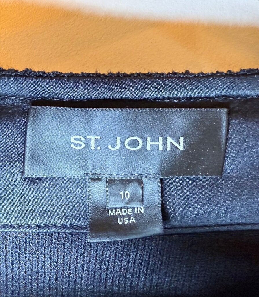 St. John Women's Black Dress with Bow Detail