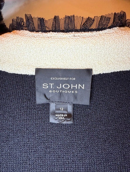 St. John Women's Black and White Jacket