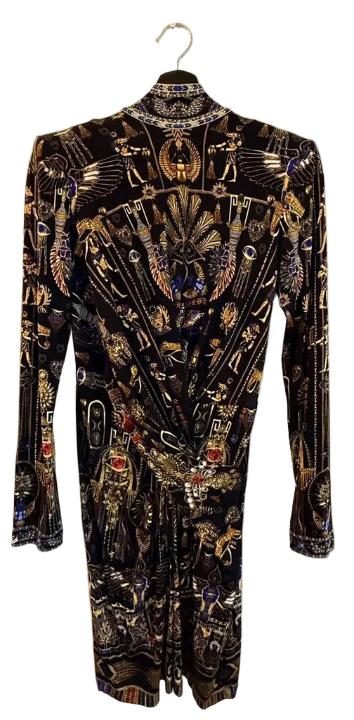 Camilla Printed Long Sleeve Dress Egyptian Style