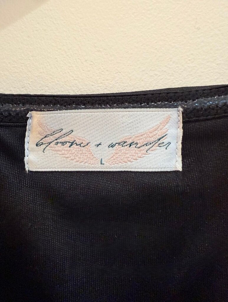 Black Cocktail Dress with Ruffled Bodice