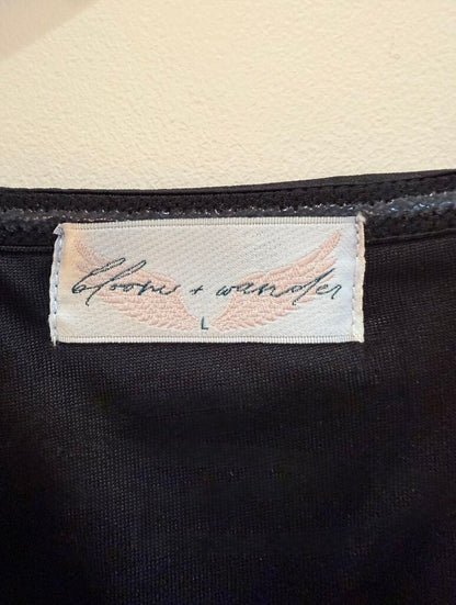 Black Cocktail Dress with Ruffled Bodice