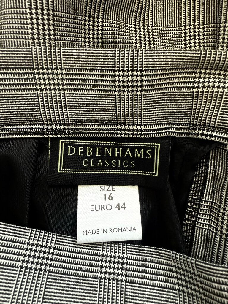 Debenhams Classics Women's Gray Plaid Skirt