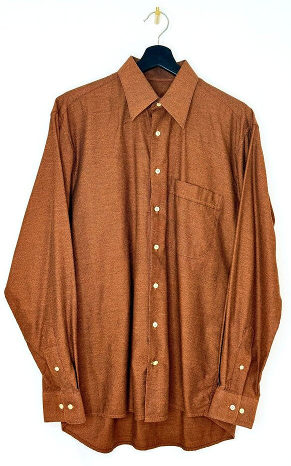Jack Lyman Men's Brown Button-Up Shirt