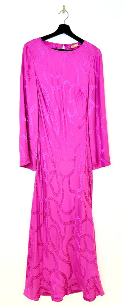 Kitri Pink Chain Print Long Sleeve Dress