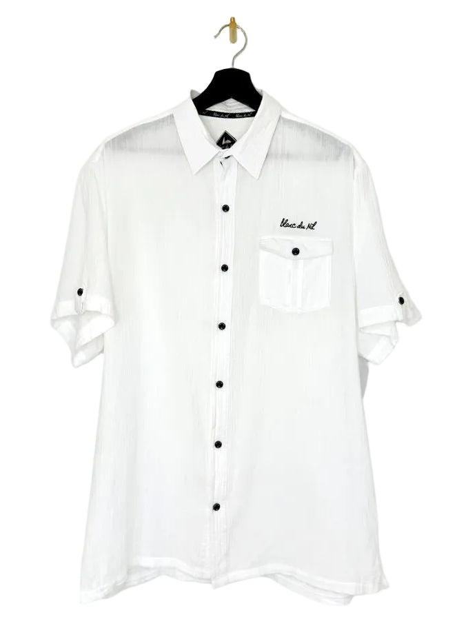 Blanc du Nil Classic White Short Sleeve Shirt
