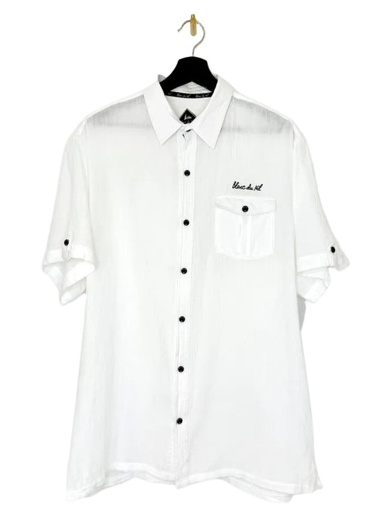 Blanc du Nil Classic White Short Sleeve Shirt
