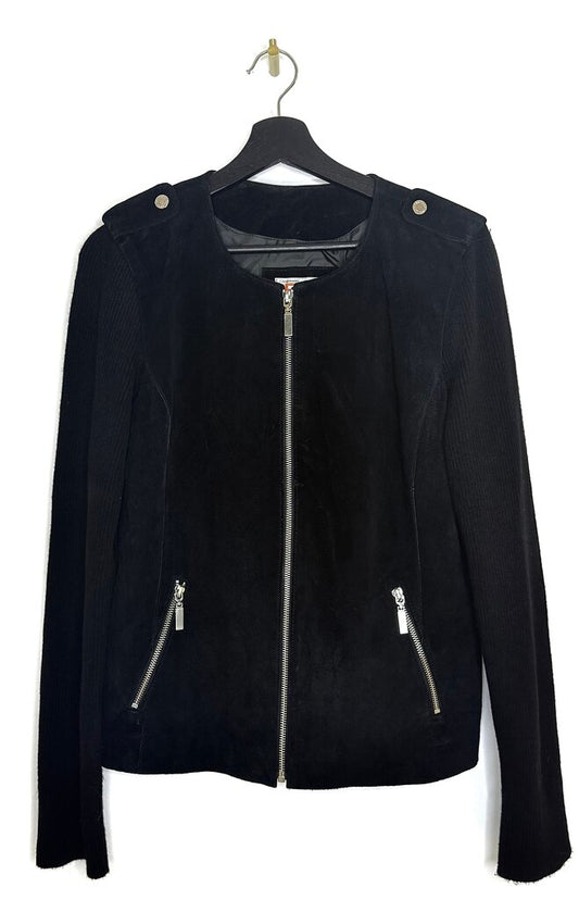 Bernardo Women's Black Faux Suede Jacket