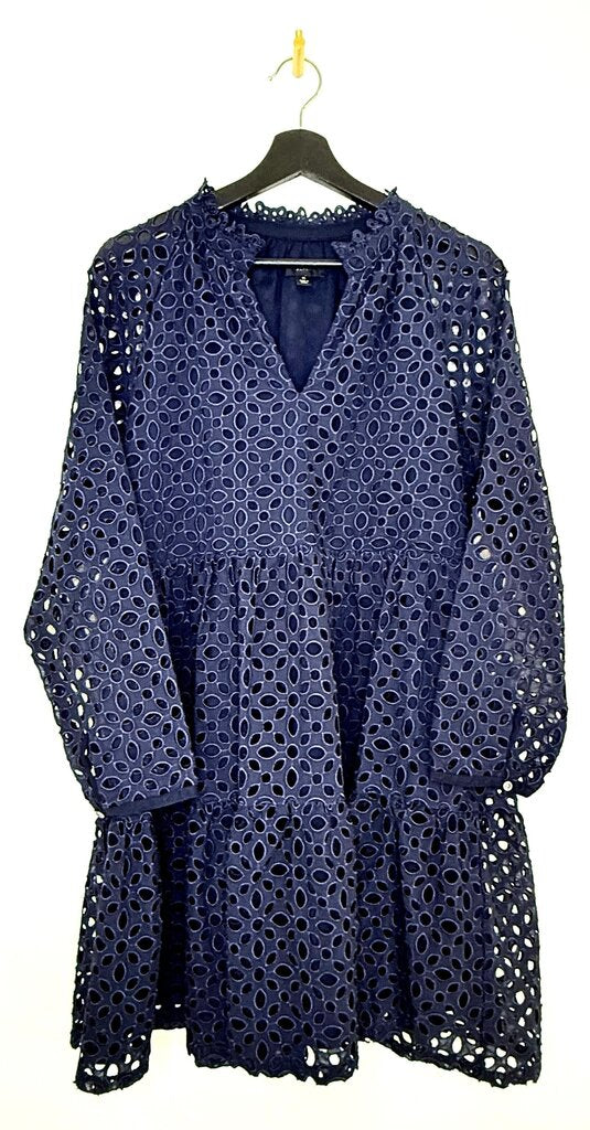 J.Crew Navy Eyelet Dress