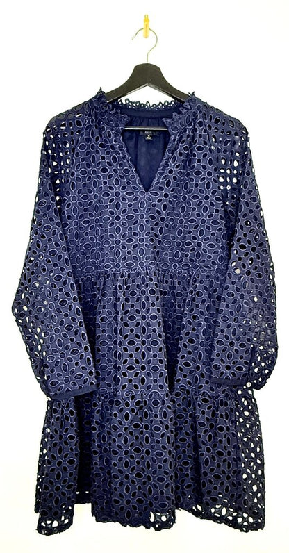 J.Crew Navy Eyelet Dress