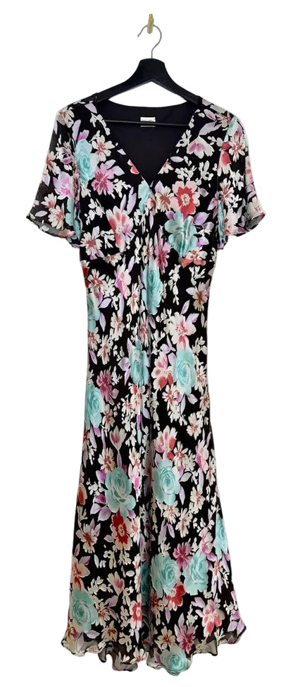 Viyella Black Floral Dress