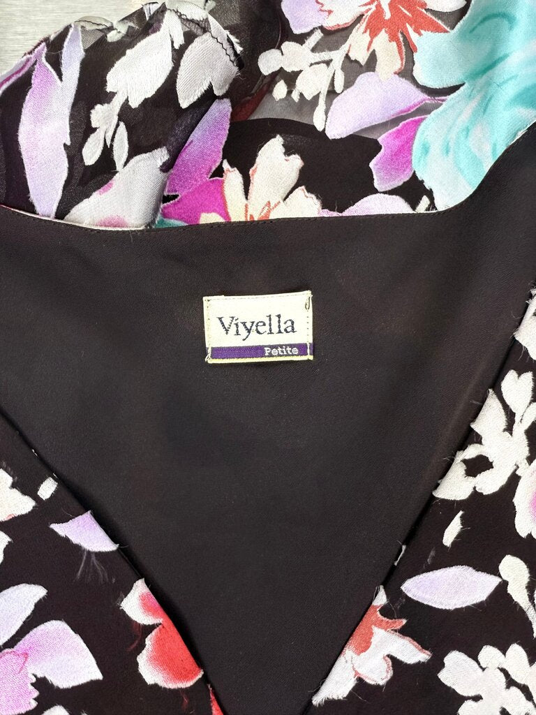Viyella Black Floral Dress