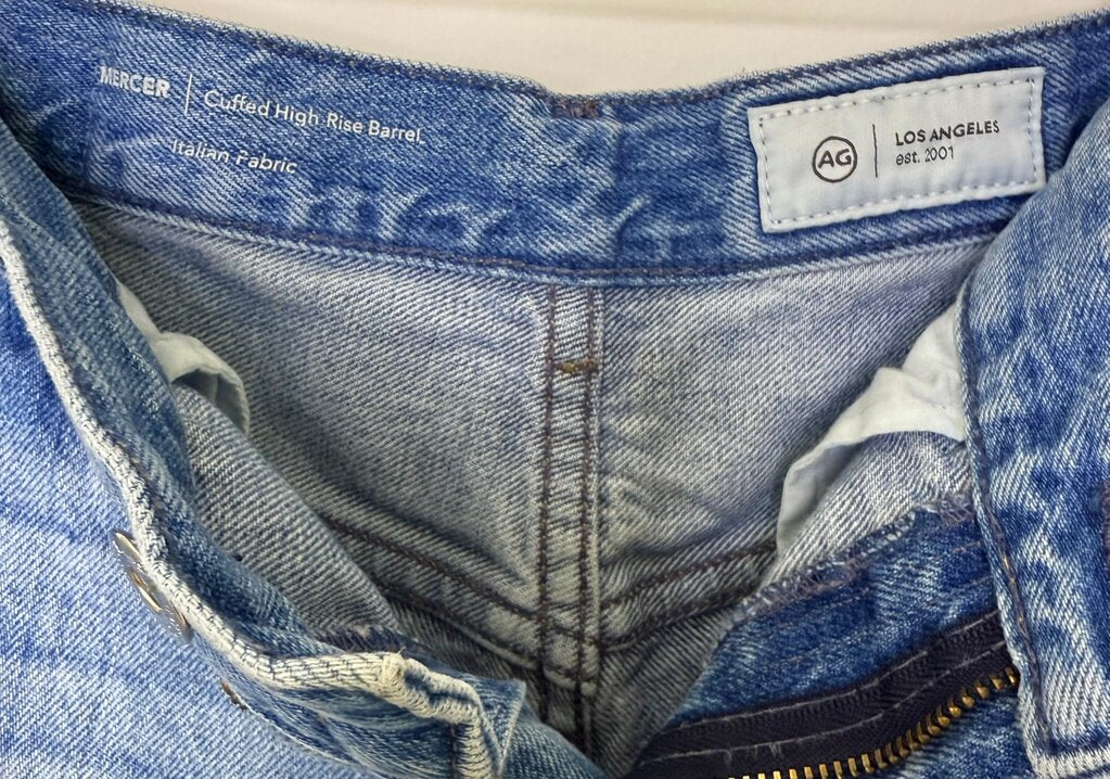 AG Mercer Cuffed High Rise Barrel Jeans