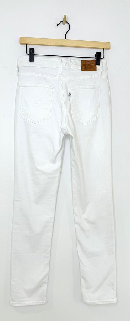 Levi's 724 High Rise Straight White Jeans