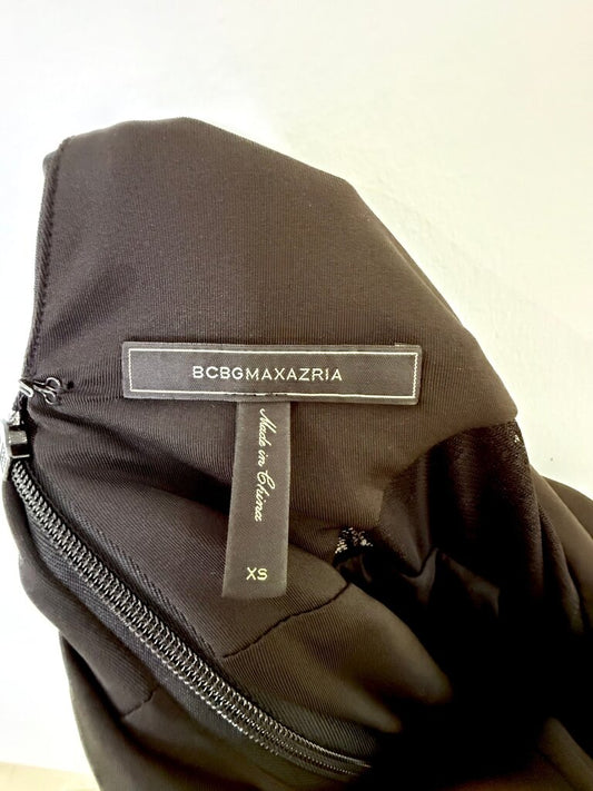 BCBGMAXAZRIA Black Maxi Dress with Lace