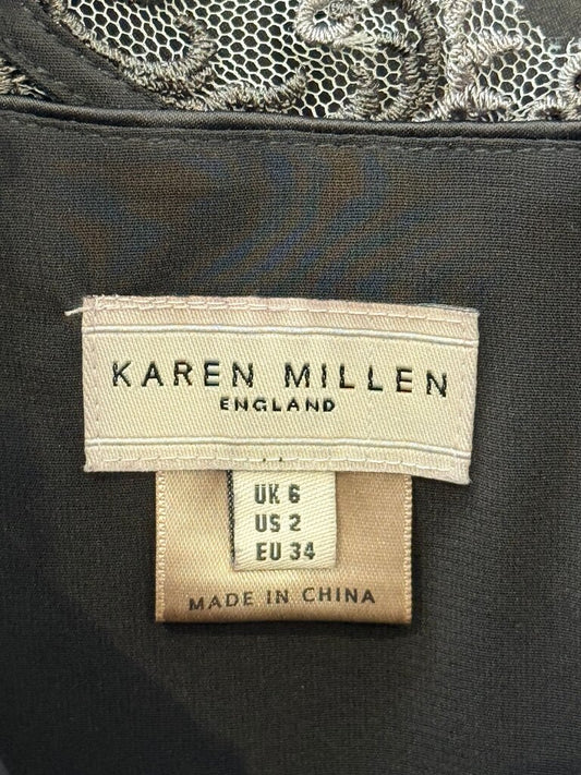 Karen Millen Black Dress with Embroidery