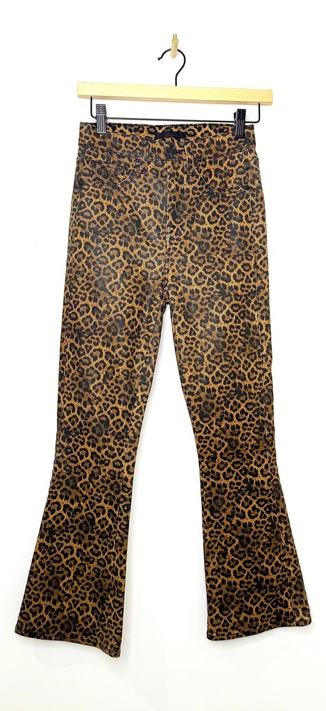 7 For All Mankind Leopard Print Flare Jeans