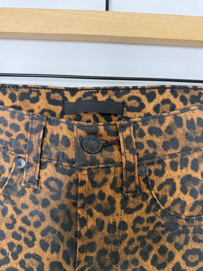 7 For All Mankind Leopard Print Flare Jeans