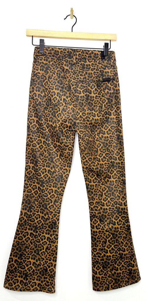 7 For All Mankind Leopard Print Flare Jeans