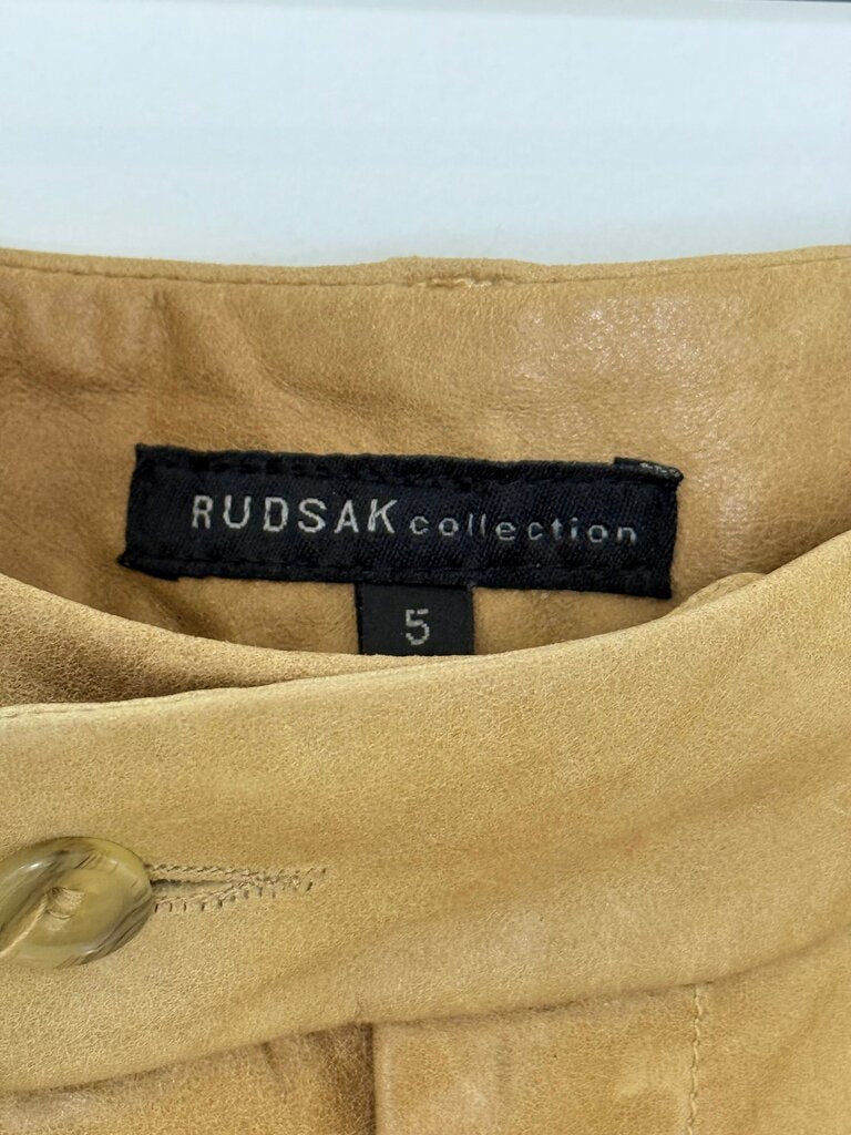 RUDSAK Women's Beige Leather Pants